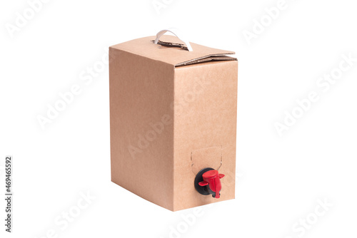 Set of two cardboard box with tap plastic handle, Liquid Dispensing