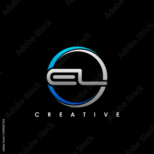EL Letter Initial Logo Design Template Vector Illustration