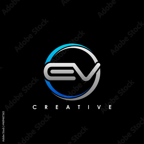 EV Letter Initial Logo Design Template Vector Illustration