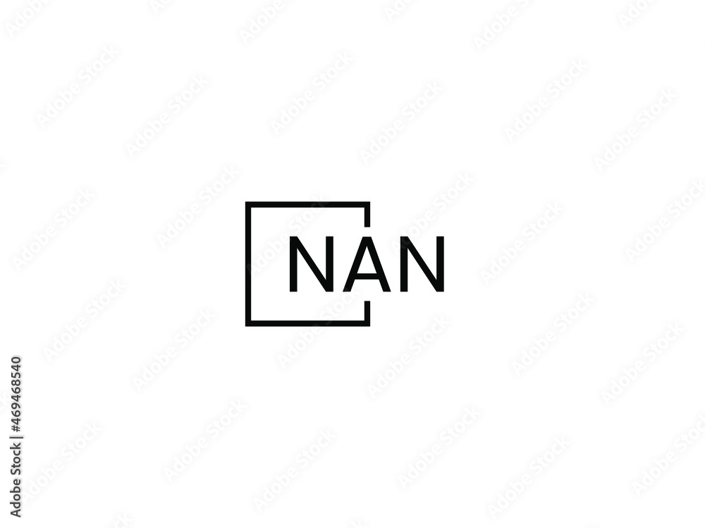 Obraz premium NAN letter initial logo design vector illustration