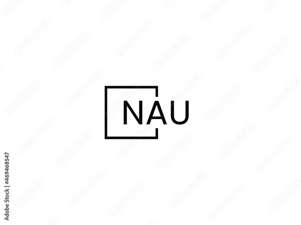 Obraz premium NAU letter initial logo design vector illustration