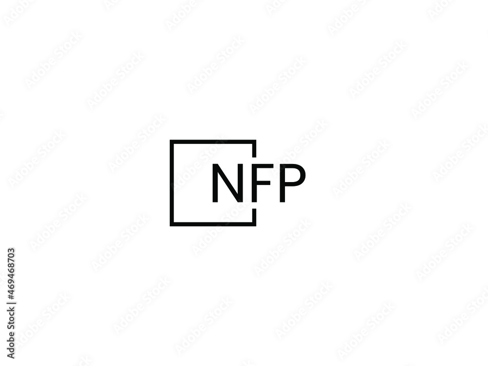 Obraz premium NFP letter initial logo design vector illustration