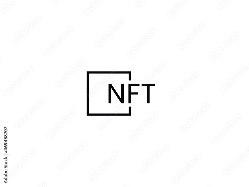 Obraz premium NFT letter initial logo design vector illustration