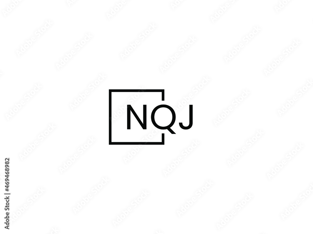 NQJ letter initial logo design vector illustration