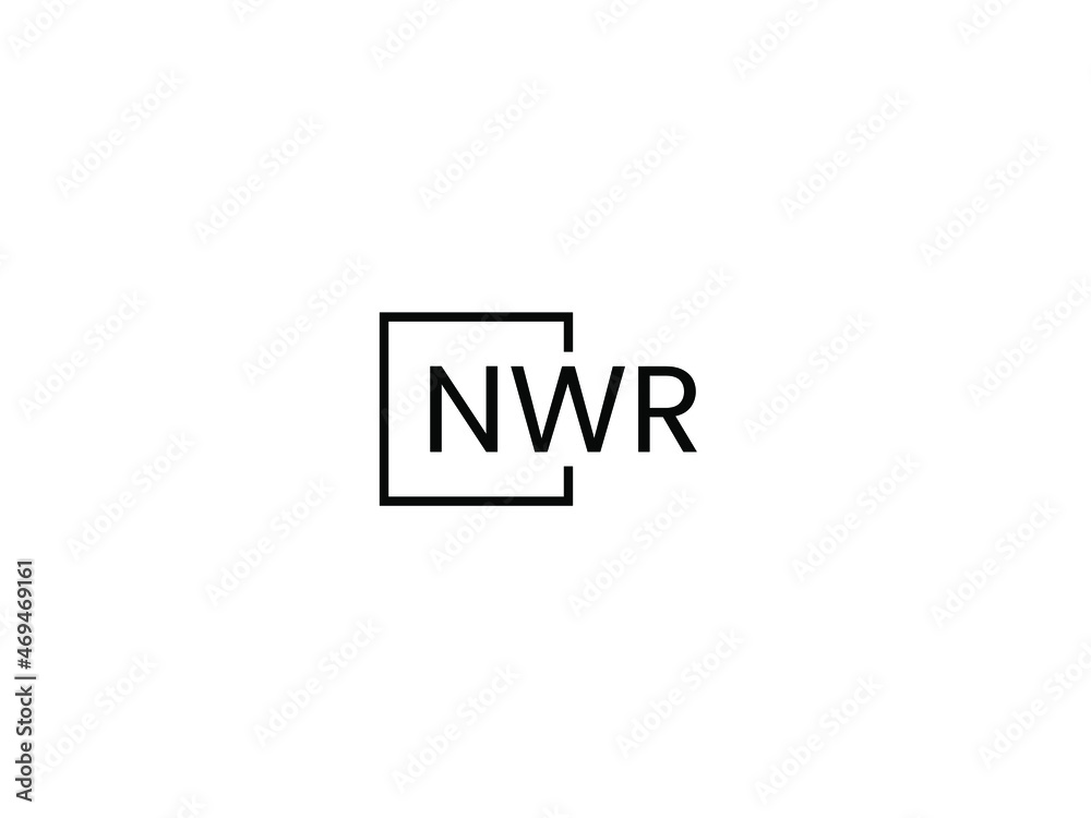 Obraz premium NWR letter initial logo design vector illustration