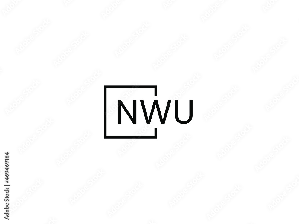 Obraz premium NWU letter initial logo design vector illustration