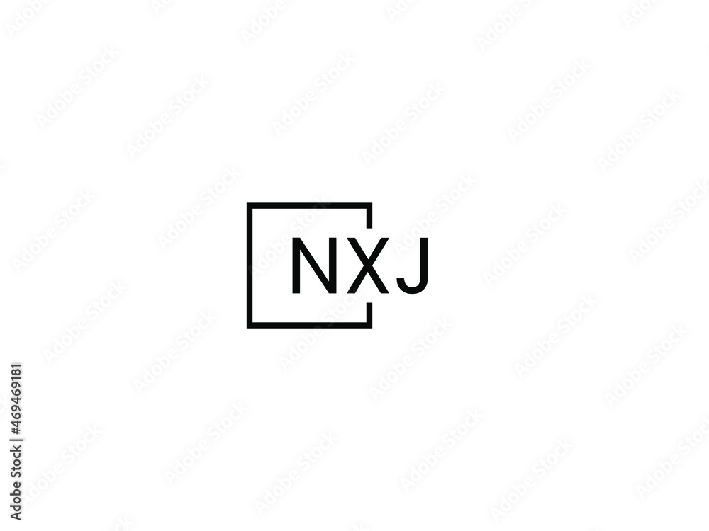 NXJ letter initial logo design vector illustration