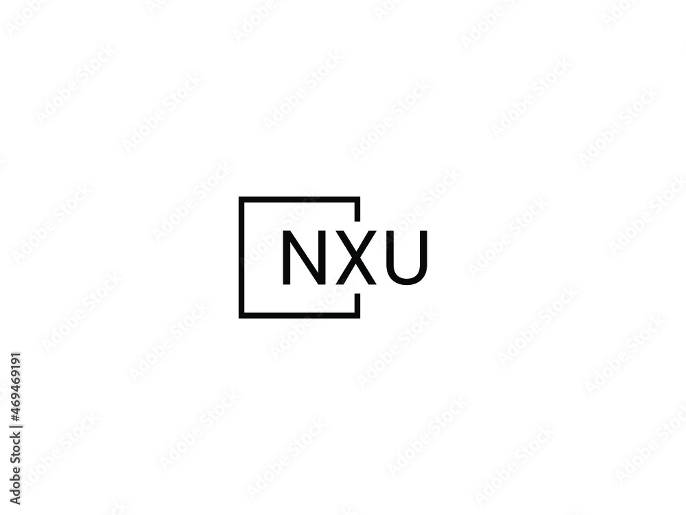 Obraz premium NXU letter initial logo design vector illustration