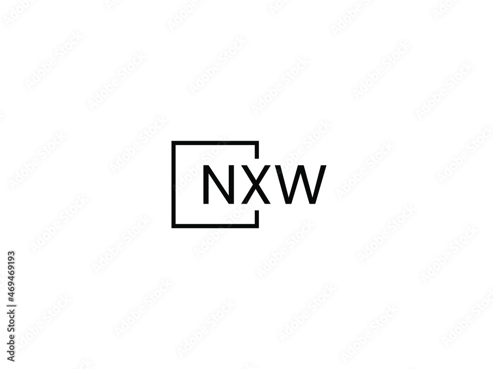 Obraz premium NXW letter initial logo design vector illustration