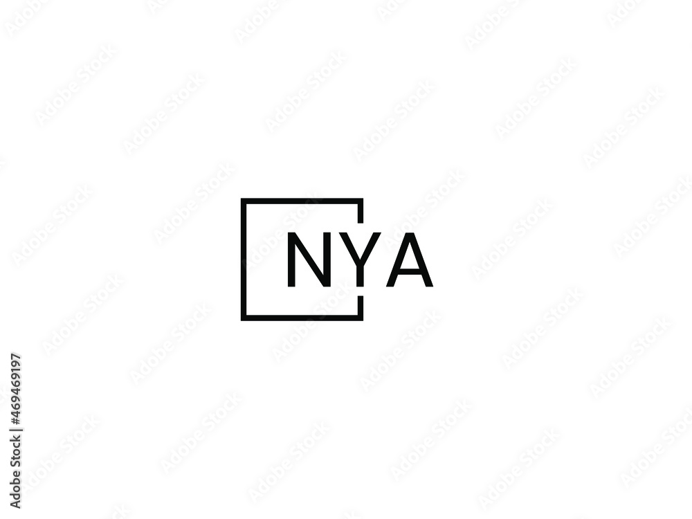 Obraz premium NYA letter initial logo design vector illustration