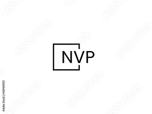 NVP letter initial logo design vector illustration