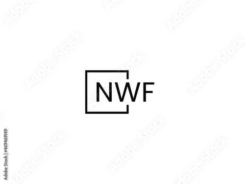 NWF letter initial logo design vector illustration