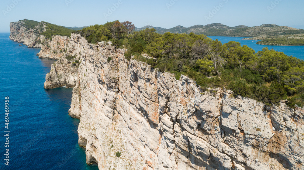 Telascica cliffs in National park Kornati, Adriatic sea in Croatia Telascica cliffs in National park Kornati, Adriatic sea in Croatia
