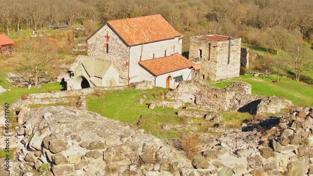 Dmanisi medieval town with its citadel, public and religious