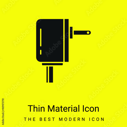 Adapter minimal bright yellow material icon