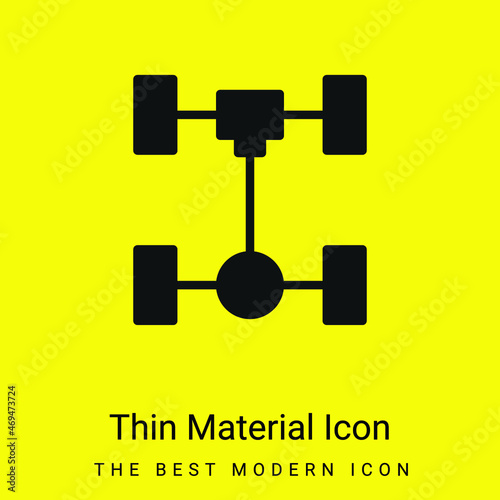 Axle minimal bright yellow material icon