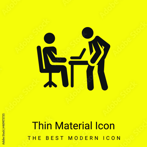 Anger minimal bright yellow material icon