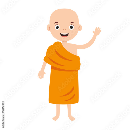 Cartoon Drawing Of Buddhist Monk