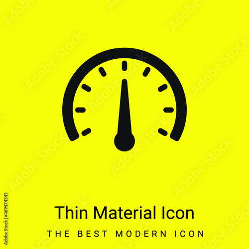 Barometer minimal bright yellow material icon