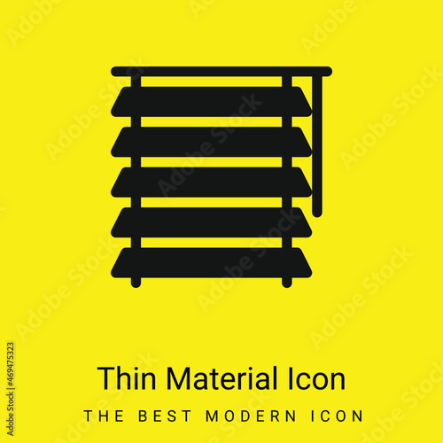 Blind minimal bright yellow material icon