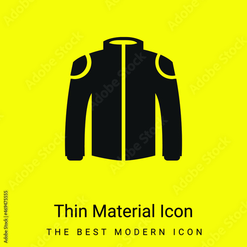 Black Jacket minimal bright yellow material icon