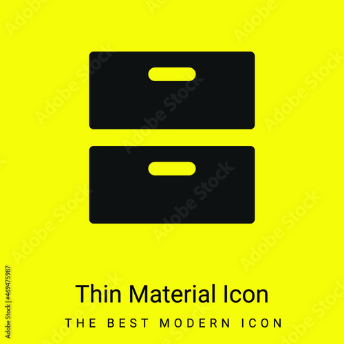 2 Drawers minimal bright yellow material icon