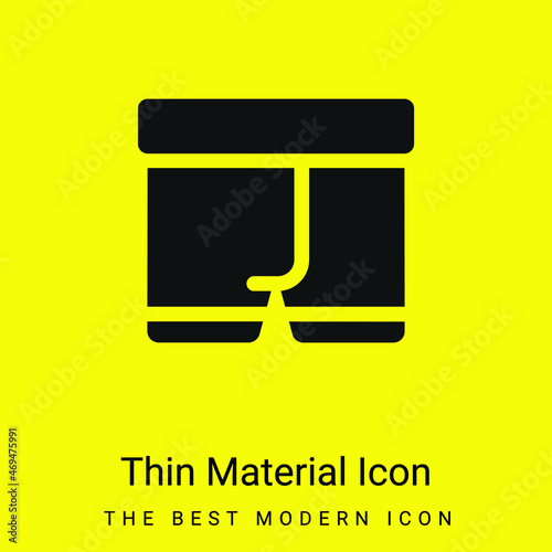 Boxers minimal bright yellow material icon
