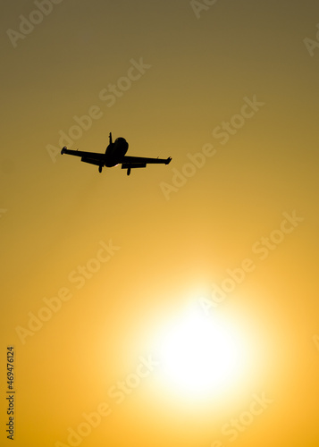 airplane at sunset © Ihor