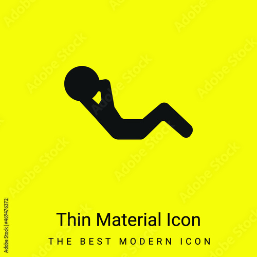 Abdominal Exercise minimal bright yellow material icon