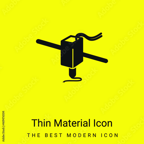 3d Printer Tool To Print minimal bright yellow material icon