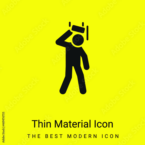 Accident minimal bright yellow material icon