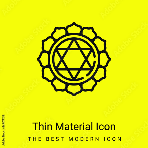 Anahata minimal bright yellow material icon