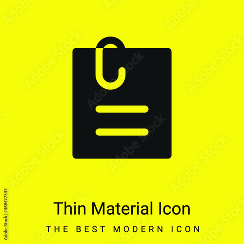 Attached File minimal bright yellow material icon