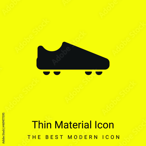 American Football Black Shoe minimal bright yellow material icon