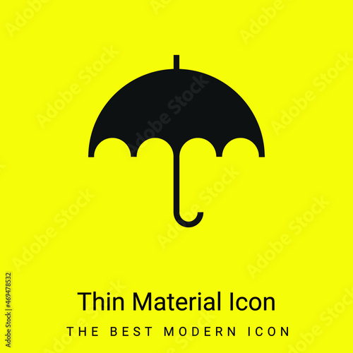 Black Umbrella minimal bright yellow material icon