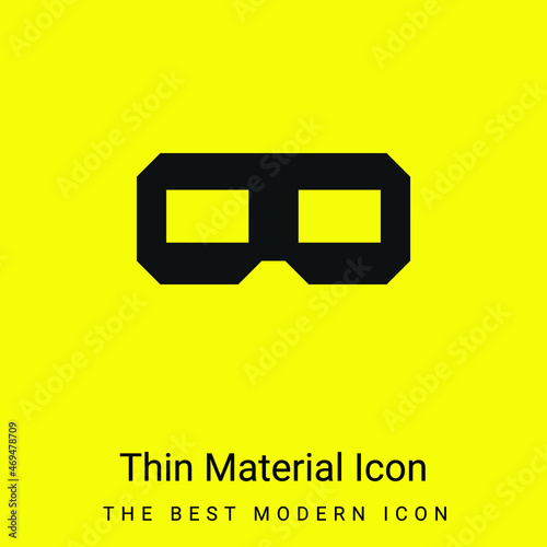 3D Glasses minimal bright yellow material icon