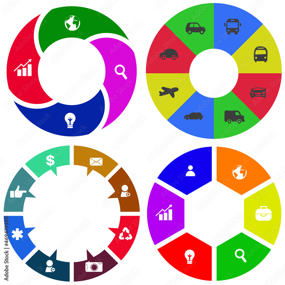 Business infographics. Set of pie chart Business infographics. Set of pie chart