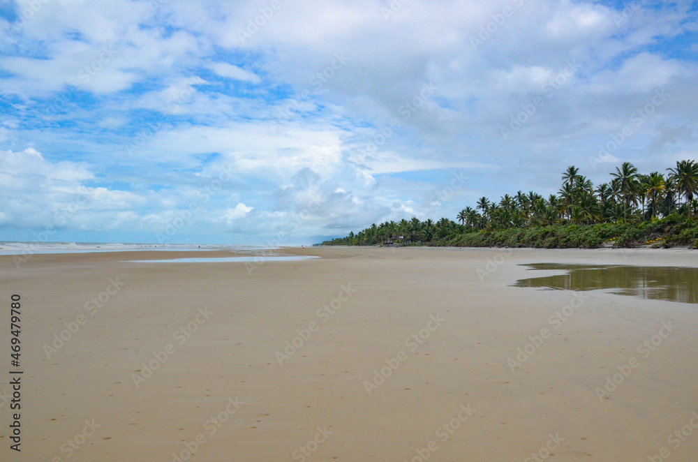 A beatiful view of the beach in Ilheus, Bahia, Brazil.