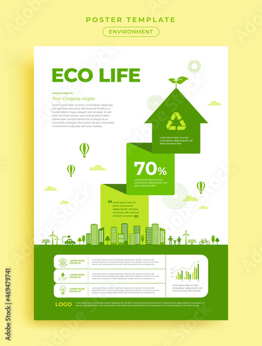 Environment poster template design