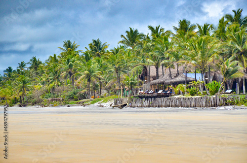 A beautiful view of Ilheus Beach in Bahia, Brazil.