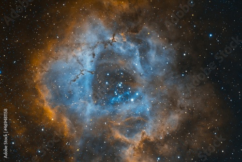 The Rosette nebula in the constellation of monoceros