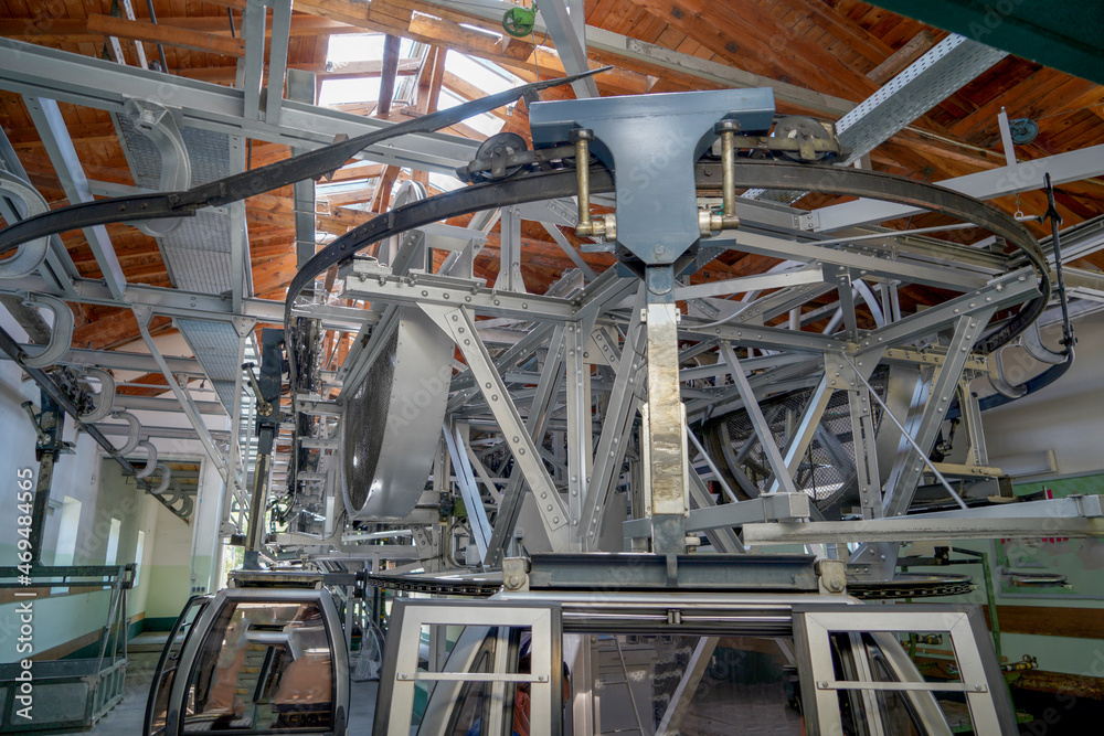 Steel construction of a cable car Steel construction of a cable car