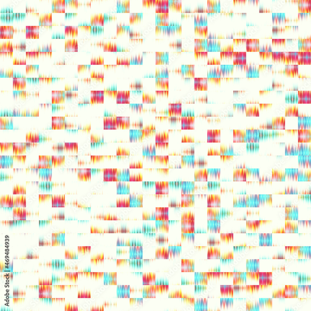 Optical low poly pixel grid dye blur texture background. Seamless washed out geometric ombre effect. 80s style retro square shape pattern. High resolution funky beach wear fashion textile tile. Optical low poly pixel grid dye blur texture background. Seamless washed out geometric ombre effect. 80s style retro square shape pattern. High resolution funky beach wear fashion textile tile.
