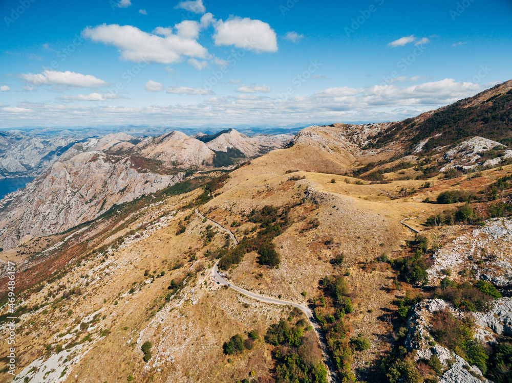 Road to the highlands above the Kotor Bay. Montenegro