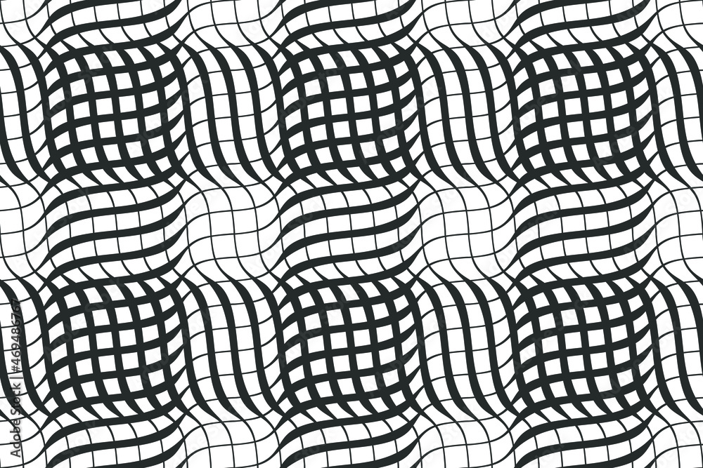 Seamless background with waves. Black curve lines. Wavy illustration. Seamless background with waves. Black curve lines. Wavy illustration.