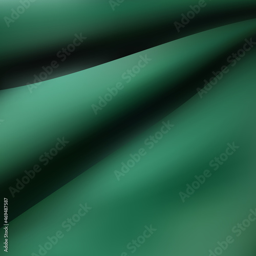 Dark green wrinkled silk fabric. Beauty and fashion. eps 10