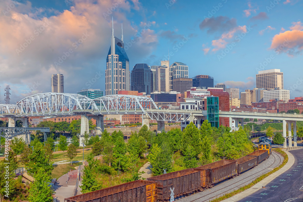Nashville downtown city skyline cityscape of Tennessee Nashville downtown city skyline cityscape of Tennessee