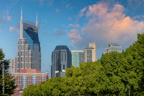 Nashville downtown city skyline cityscape of Tennessee