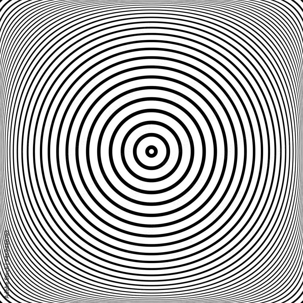Concentric rings pattern with 3D illusion effect.