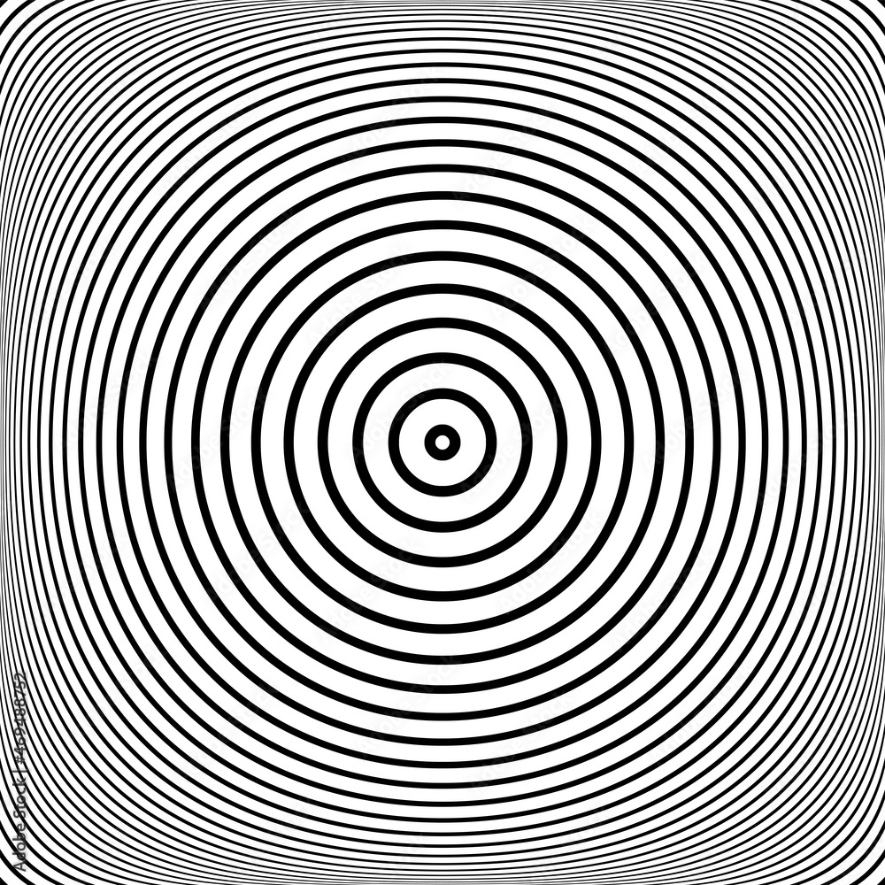 Concentric rings pattern with 3D illusion effect. Concentric rings pattern with 3D illusion effect.